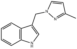 3-[(3-methylpyrazol-1-yl)methyl]-1H-indole 结构式