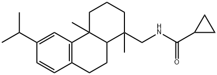 N-[(1,4a-dimethyl-6-propan-2-yl-2,3,4,9,10,10a-hexahydrophenanthren-1-yl)methyl]cyclopropanecarboxamide 结构式