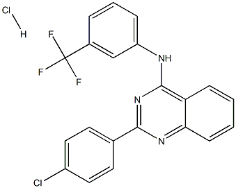 2-(4-chlorophenyl)-N-[3-(trifluoromethyl)phenyl]quinazolin-4-amine hydrochloride 结构式