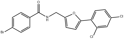 4-bromo-N-[[5-(2,4-dichlorophenyl)furan-2-yl]methyl]benzamide 结构式