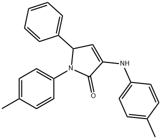 4-(4-methylanilino)-1-(4-methylphenyl)-2-phenyl-2H-pyrrol-5-one 结构式