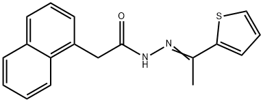 2-naphthalen-1-yl-N-[(E)-1-thiophen-2-ylethylideneamino]acetamide 结构式