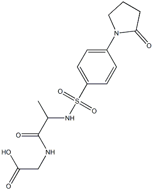 2-[2-[[4-(2-oxopyrrolidin-1-yl)phenyl]sulfonylamino]propanoylamino]acetic acid 结构式