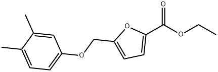 ethyl 5-[(3,4-dimethylphenoxy)methyl]furan-2-carboxylate 结构式