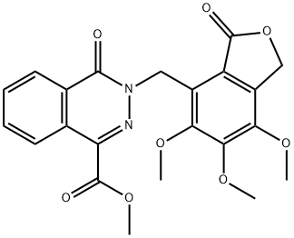 methyl 4-oxo-3-[(5,6,7-trimethoxy-3-oxo-1H-2-benzofuran-4-yl)methyl]phthalazine-1-carboxylate 结构式