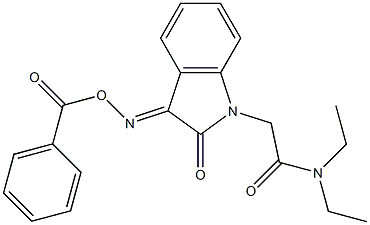 [(E)-[1-[2-(diethylamino)-2-oxoethyl]-2-oxoindol-3-ylidene]amino] benzoate 结构式