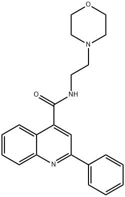 N-(2-morpholin-4-ylethyl)-2-phenylquinoline-4-carboxamide 结构式