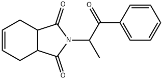 2-(1-oxo-1-phenylpropan-2-yl)-3a,4,7,7a-tetrahydroisoindole-1,3-dione 结构式