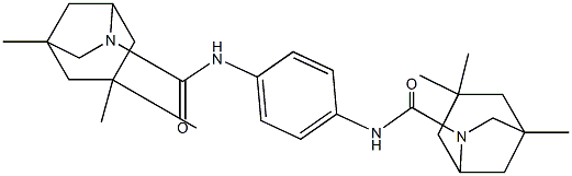 3,3,5-trimethyl-N-[4-[(3,3,5-trimethyl-7-azabicyclo[3.2.1]octane-7-carbonyl)amino]phenyl]-7-azabicyclo[3.2.1]octane-7-carboxamide 结构式