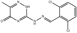 3-[(2E)-2-[(2,6-dichlorophenyl)methylidene]hydrazinyl]-6-methyl-2H-1,2,4-triazin-5-one 结构式