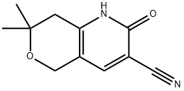 7,7-二甲基-2-氧代-2,5,7,8-四氢-1H-吡喃[4,3-B]吡啶-3-碳腈 结构式