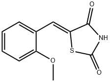 (Z)-5-(2-甲氧基亚苄基)噻唑烷-2,4-二酮 结构式