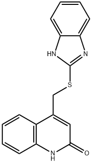 4-(1H-benzimidazol-2-ylsulfanylmethyl)-1H-quinolin-2-one 结构式