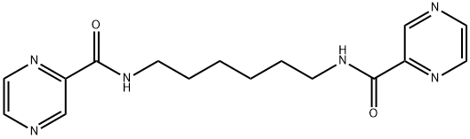 N-[6-(pyrazine-2-carbonylamino)hexyl]pyrazine-2-carboxamide 结构式