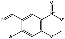 2-溴-4-甲氧基-5-硝基苯甲醛 结构式