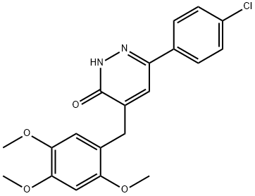 3-(4-chlorophenyl)-5-[(2,4,5-trimethoxyphenyl)methyl]-1H-pyridazin-6-one 结构式