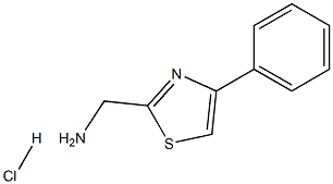 (4-phenyl-1,3-thiazol-2-yl)methanamine hydrochloride 结构式