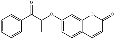 7-(1-oxo-1-phenylpropan-2-yl)oxychromen-2-one 结构式