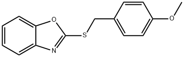 2-[(4-methoxyphenyl)methylsulfanyl]-1,3-benzoxazole 结构式