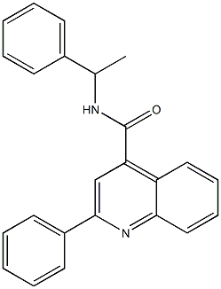 2-phenyl-N-(1-phenylethyl)quinoline-4-carboxamide 结构式