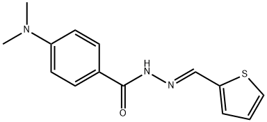 4-(dimethylamino)-N-[(E)-thiophen-2-ylmethylideneamino]benzamide 结构式