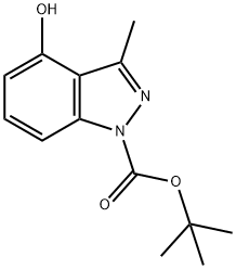 4-Hydroxy-3-methyl-indazole-1-carboxylic acid tert-butyl ester 结构式