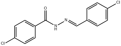 4-chloro-N-[(E)-(4-chlorophenyl)methylideneamino]benzamide 结构式