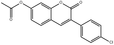 [3-(4-chlorophenyl)-2-oxochromen-7-yl] acetate 结构式