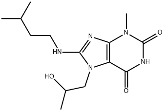 7-(2-hydroxypropyl)-3-methyl-8-(3-methylbutylamino)purine-2,6-dione 结构式