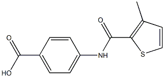 4-[(3-methylthiophene-2-carbonyl)amino]benzoic acid 结构式