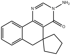 3-氨基螺环[6H-苯并[H]喹唑啉-5,1'-环戊烷]-4-酮 结构式
