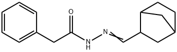 N-[(E)-3-bicyclo[2.2.1]heptanylmethylideneamino]-2-phenylacetamide 结构式