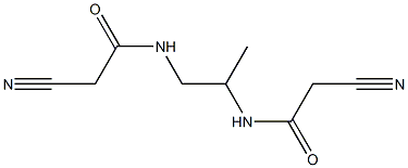 2-cyano-N-[2-[(2-cyanoacetyl)amino]propyl]acetamide 结构式