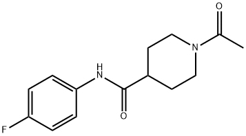 1-acetyl-N-(4-fluorophenyl)piperidine-4-carboxamide 结构式