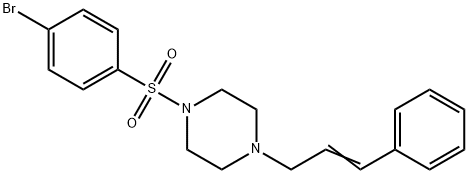 1-(4-bromophenyl)sulfonyl-4-[(E)-3-phenylprop-2-enyl]piperazine 结构式