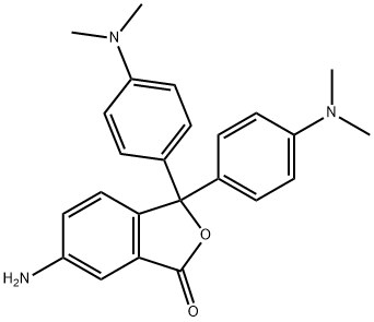 6-amino-3,3-bis[4-(dimethylamino)phenyl]-2-benzofuran-1-one 结构式
