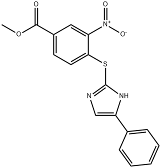 methyl 3-nitro-4-[(5-phenyl-1H-imidazol-2-yl)sulfanyl]benzoate 结构式