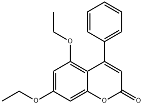 5,7-diethoxy-4-phenylchromen-2-one 结构式