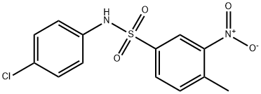 N-(4-chlorophenyl)-4-methyl-3-nitrobenzenesulfonamide 结构式