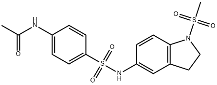 N-[4-[(1-methylsulfonyl-2,3-dihydroindol-5-yl)sulfamoyl]phenyl]acetamide 结构式