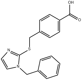 4-[(1-benzylimidazol-2-yl)sulfanylmethyl]benzoic acid 结构式