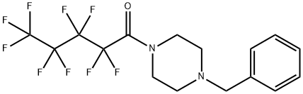 1-(4-benzylpiperazin-1-yl)-2,2,3,3,4,4,5,5,5-nonafluoropentan-1-one 结构式