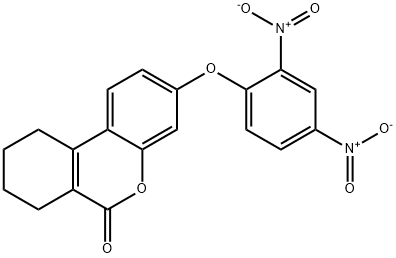 3-(2,4-dinitrophenoxy)-7,8,9,10-tetrahydrobenzo[c]chromen-6-one 结构式