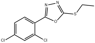 2-(2,4-dichlorophenyl)-5-ethylsulfanyl-1,3,4-oxadiazole 结构式