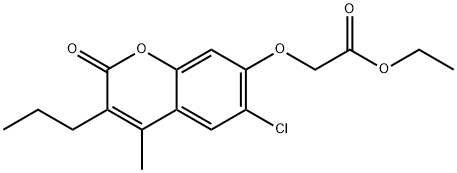 ethyl 2-(6-chloro-4-methyl-2-oxo-3-propylchromen-7-yl)oxyacetate 结构式