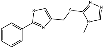 4-[(4-methyl-1,2,4-triazol-3-yl)sulfanylmethyl]-2-phenyl-1,3-thiazole 结构式