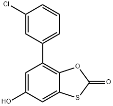 7-(3-chlorophenyl)-5-hydroxy-1,3-benzoxathiol-2-one 结构式