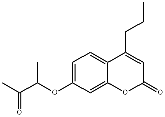 7-(3-oxobutan-2-yloxy)-4-propylchromen-2-one 结构式