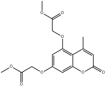 methyl 2-[5-(2-methoxy-2-oxoethoxy)-4-methyl-2-oxochromen-7-yl]oxyacetate 结构式