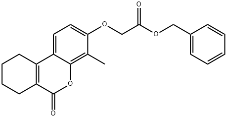 benzyl 2-[(4-methyl-6-oxo-7,8,9,10-tetrahydrobenzo[c]chromen-3-yl)oxy]acetate 结构式